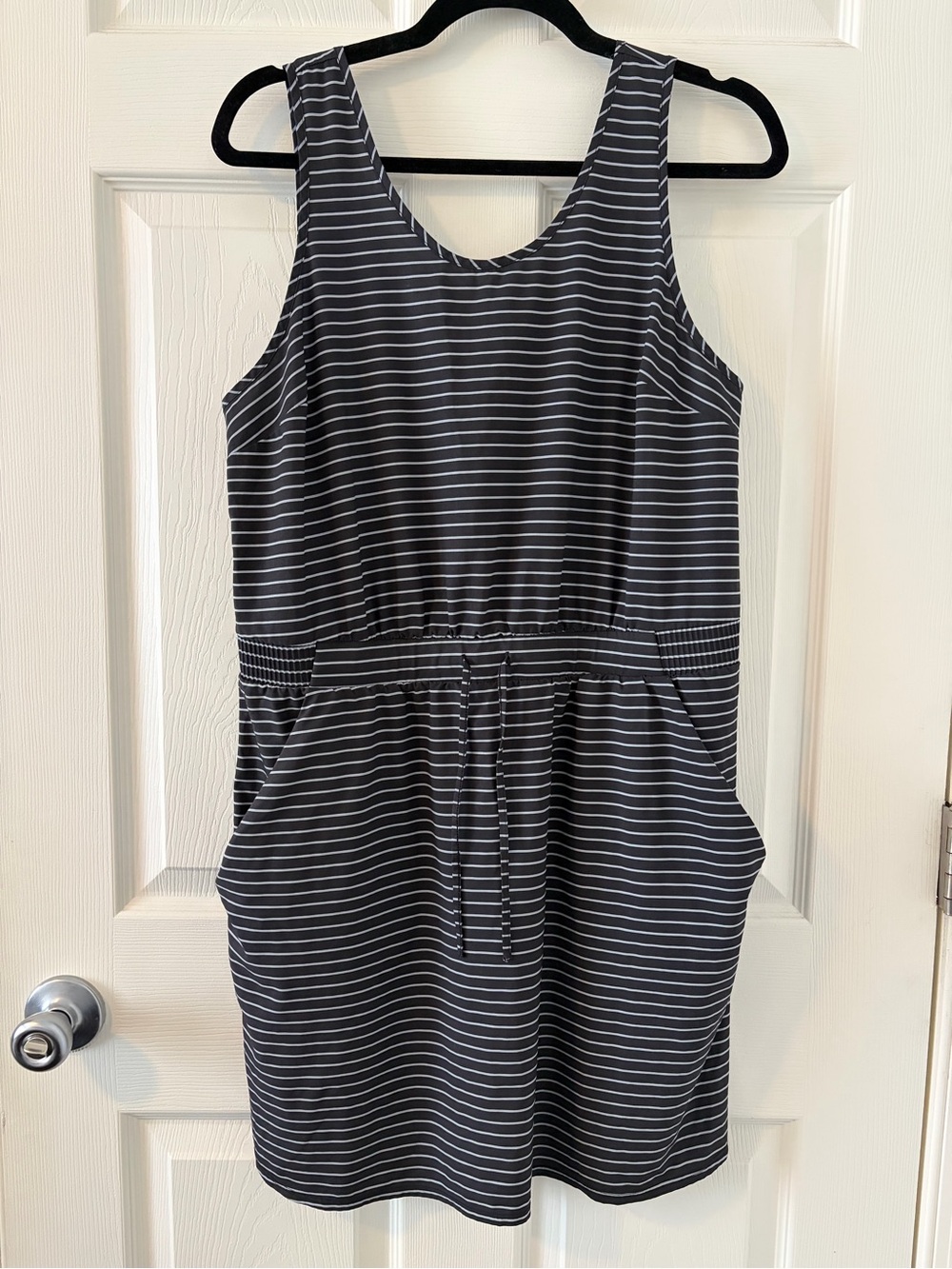 all in motion Women's Navy & White Striped Casual Polo Dress